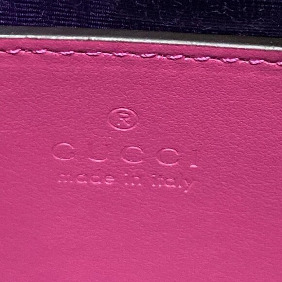 Auth GUCCI GG Matelasse 702251 Pink Nylon Leather Handbag - Picture 6 of 16